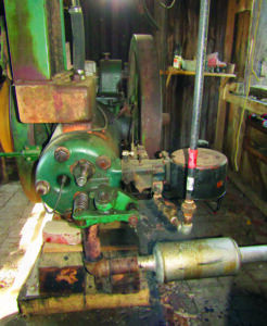 View of the running engine from the front.